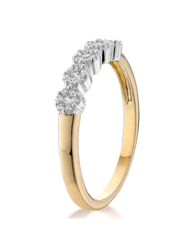 9ct Gold 20 Point Diamond 5 Stone Eternity Ring