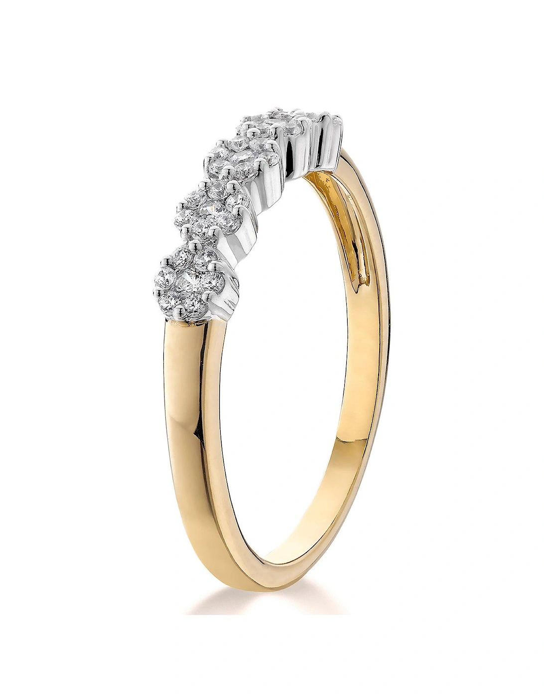 9ct Gold 20 Point Diamond 5 Stone Eternity Ring