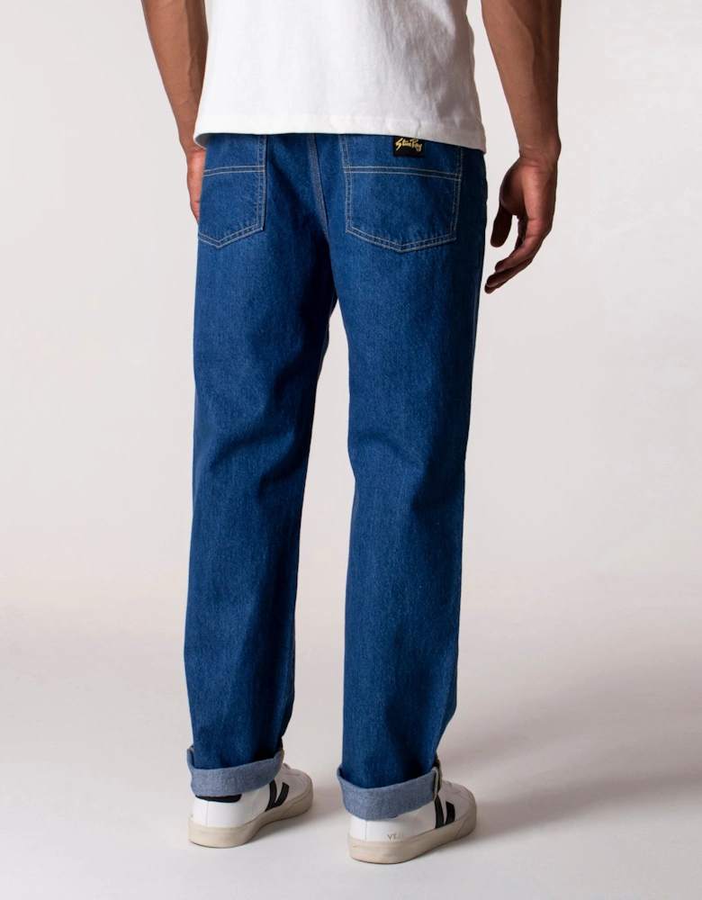 Straight Fit 5 Pocket Jeans
