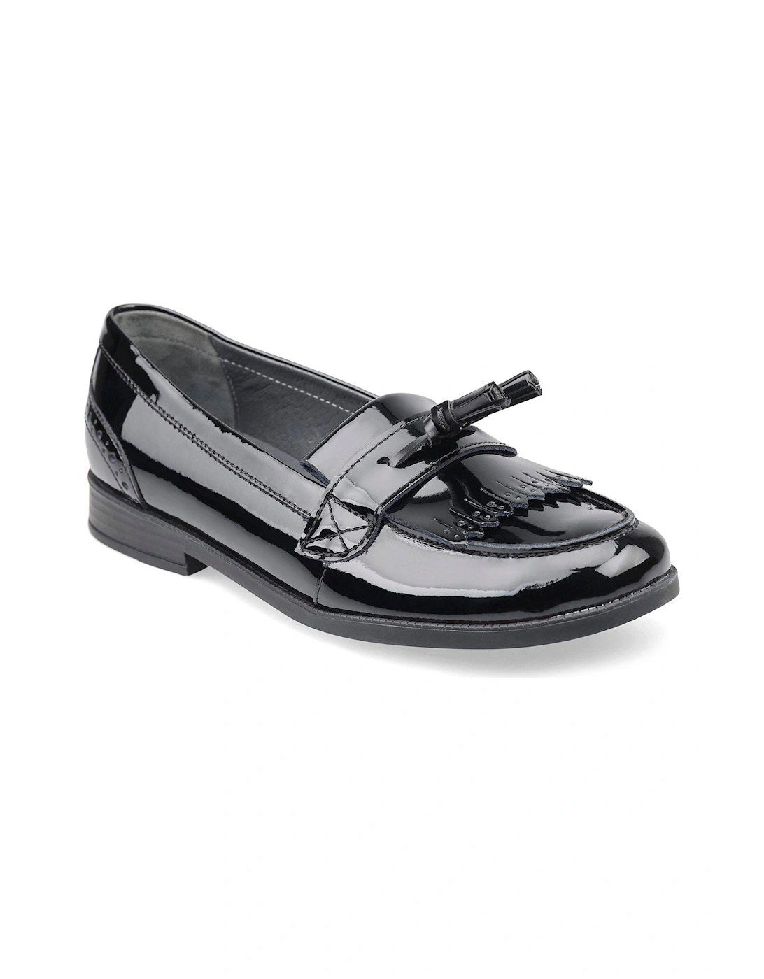 Sketch Patent Leather Slip On Loafer Girls School Shoes - Black, 2 of 1