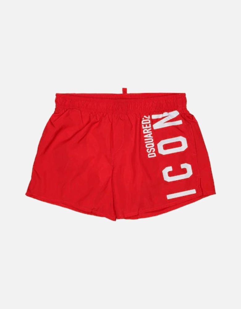 Boys Icon Swim Shorts Red