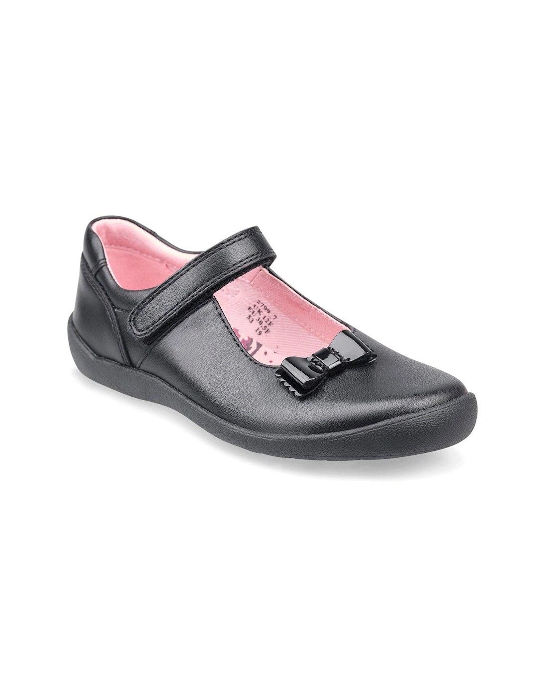 Giggle Girls Black Leather Mary Jane School Shoes, 2 of 1