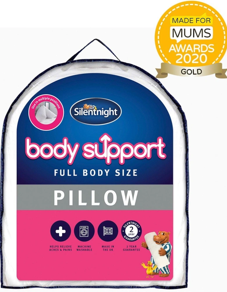 Body Support Full Body Size Pillow - White