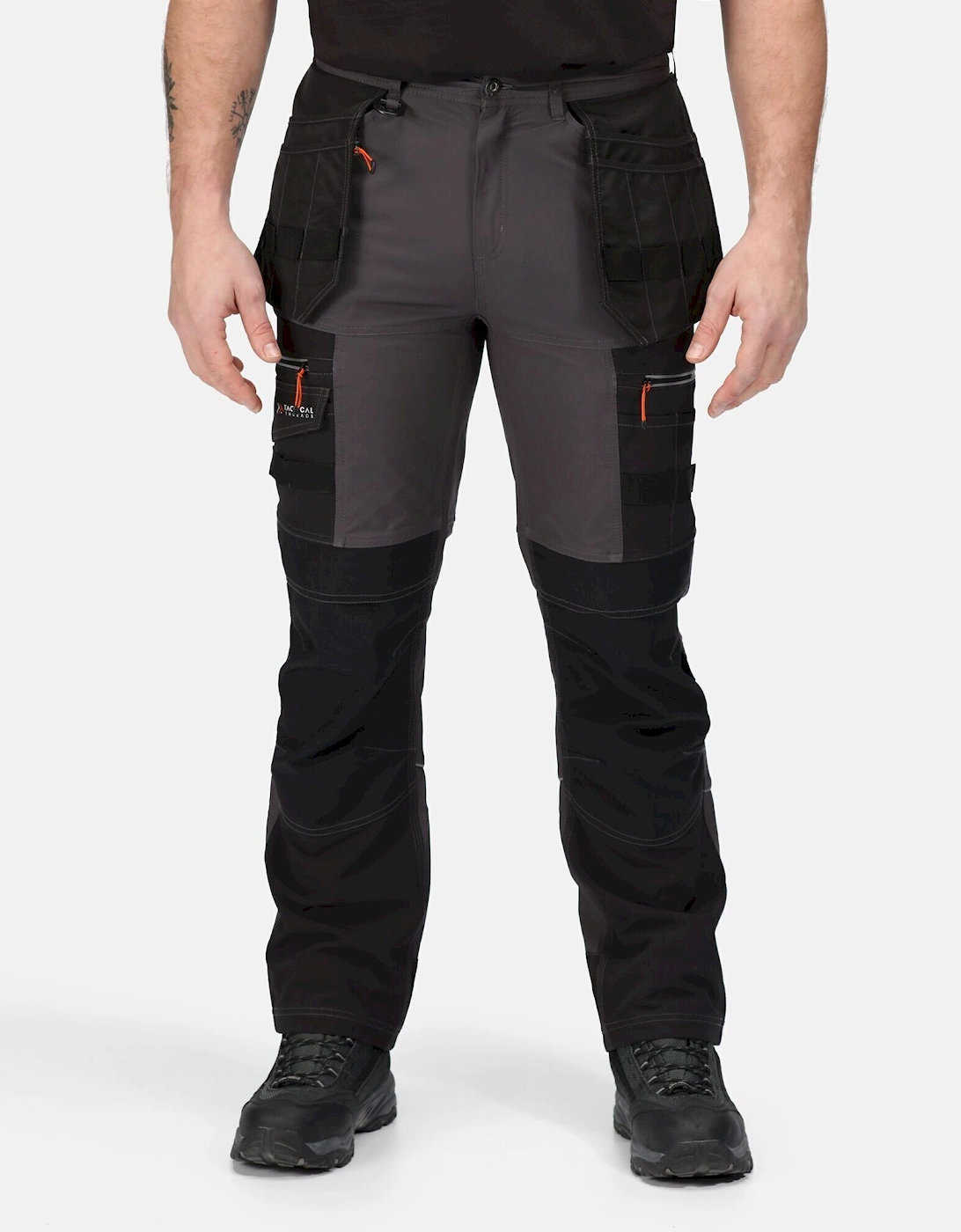 (38S, Iron/Black) Regatta Professional Mens Softshell Stretch Work Trousers - Image 4