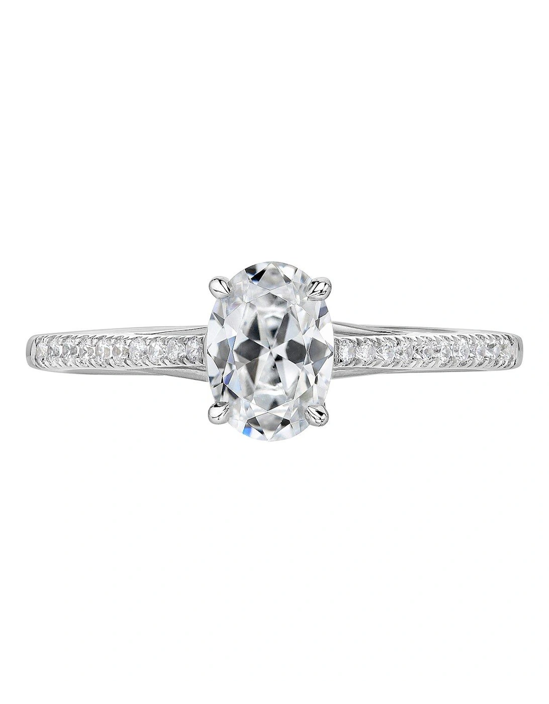Elena 9ct White Gold Oval 0.75ct Lab Grown Diamond Engagement Ring