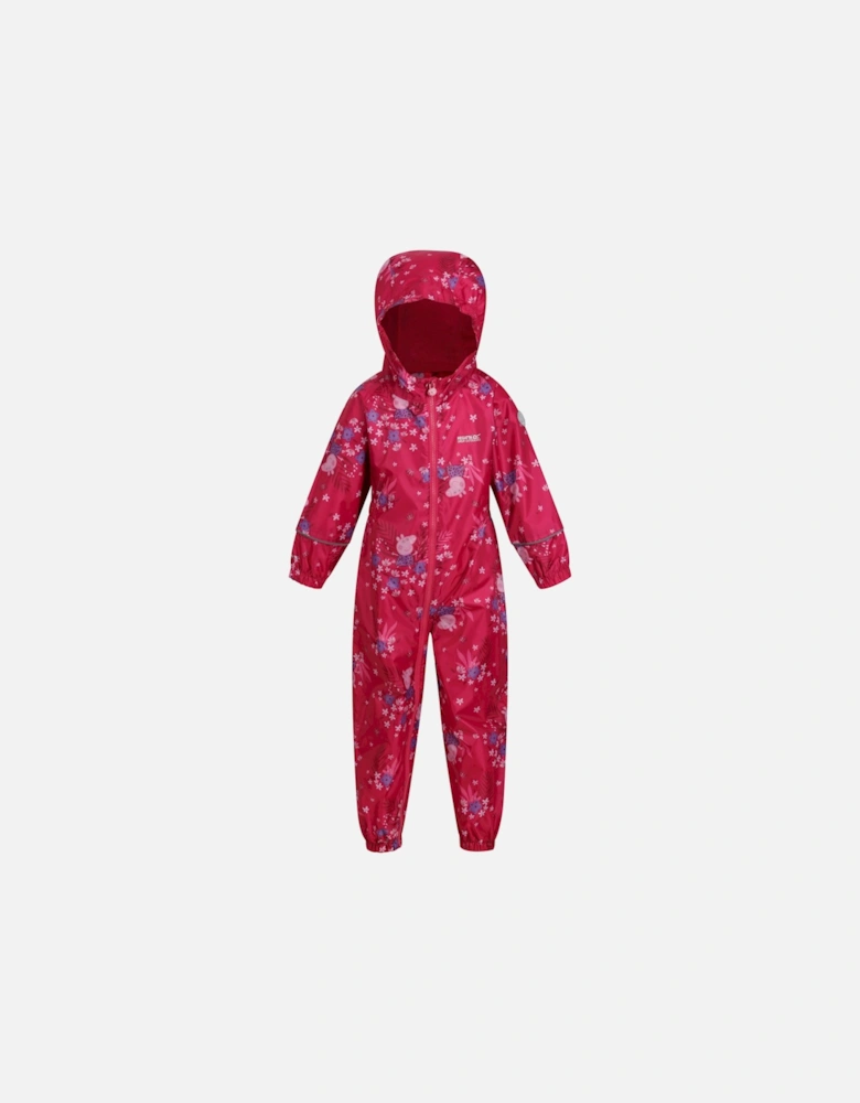 Childrens/Kids Pobble Peppa Pig Floral Waterproof Puddle Suit