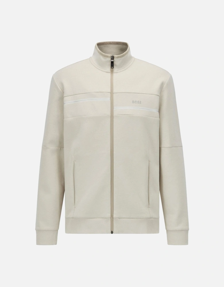 Men's Light Beige Skaz 1 Zip Through Tracksuit Jacket