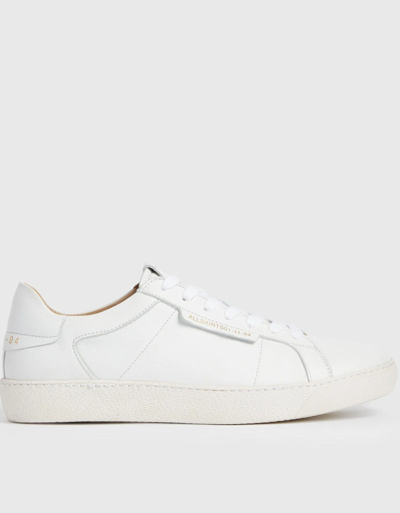 Sheer Leather Trainers - White
