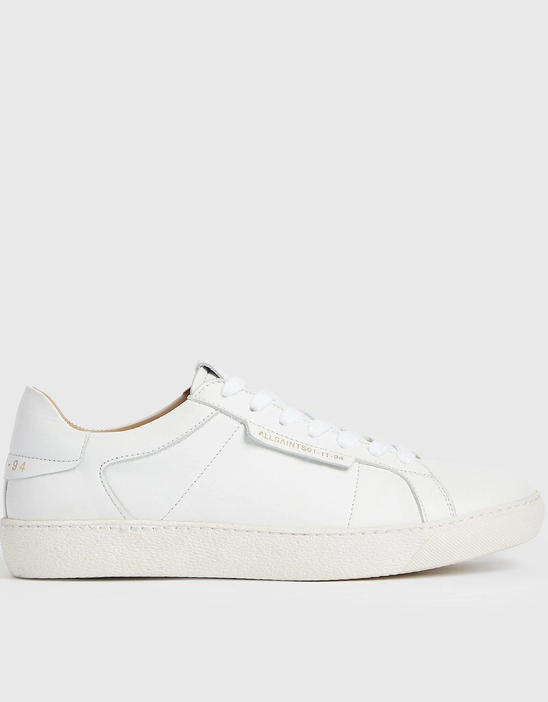 Sheer Leather Trainers - White, 3 of 2