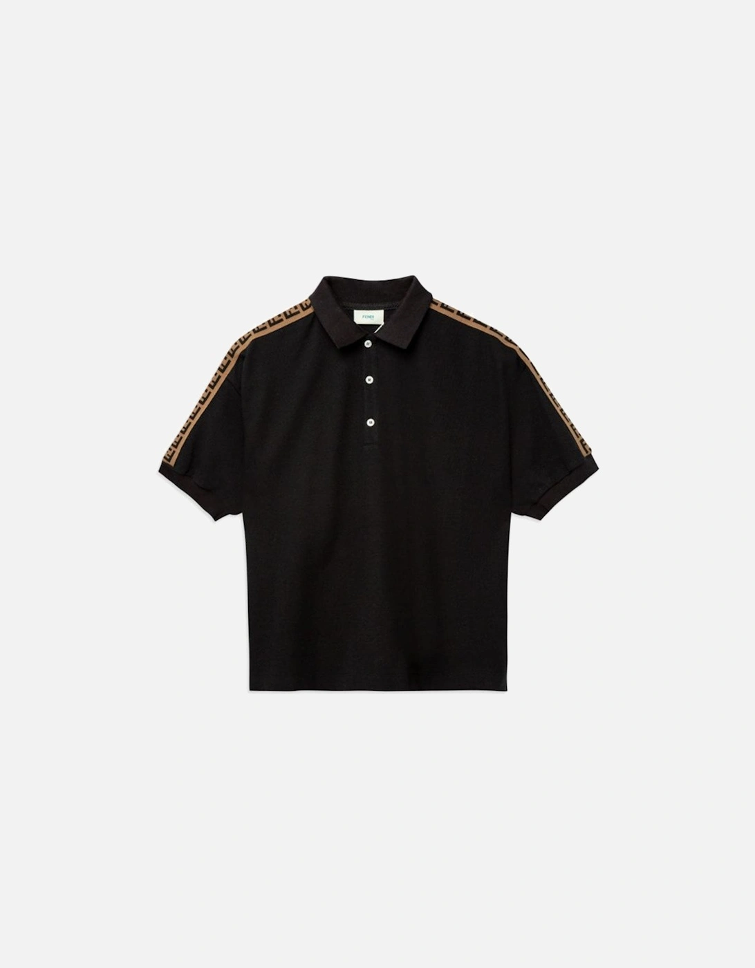 Boys Taped Polo Black, 2 of 1