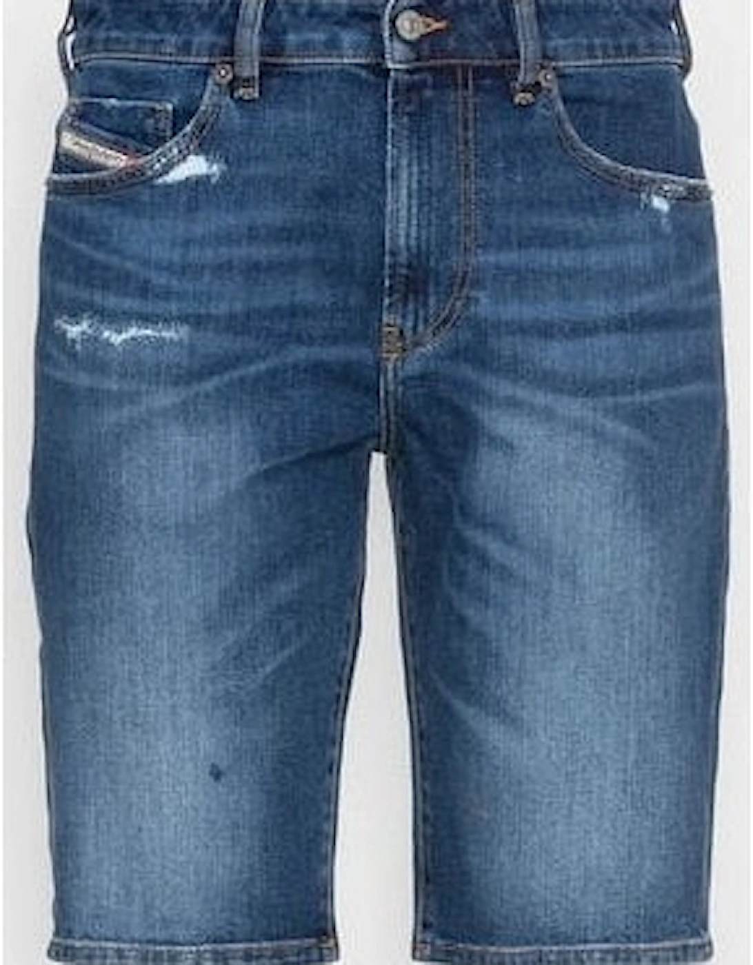 09E07 Distressed Blue Denim Shorts, 4 of 3