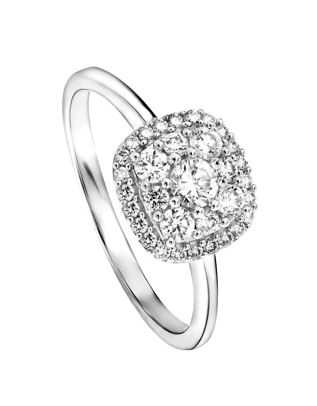 Helen 9ct White Gold 0.50ct Lab Grown Diamond Cluster Ring, 2 of 1