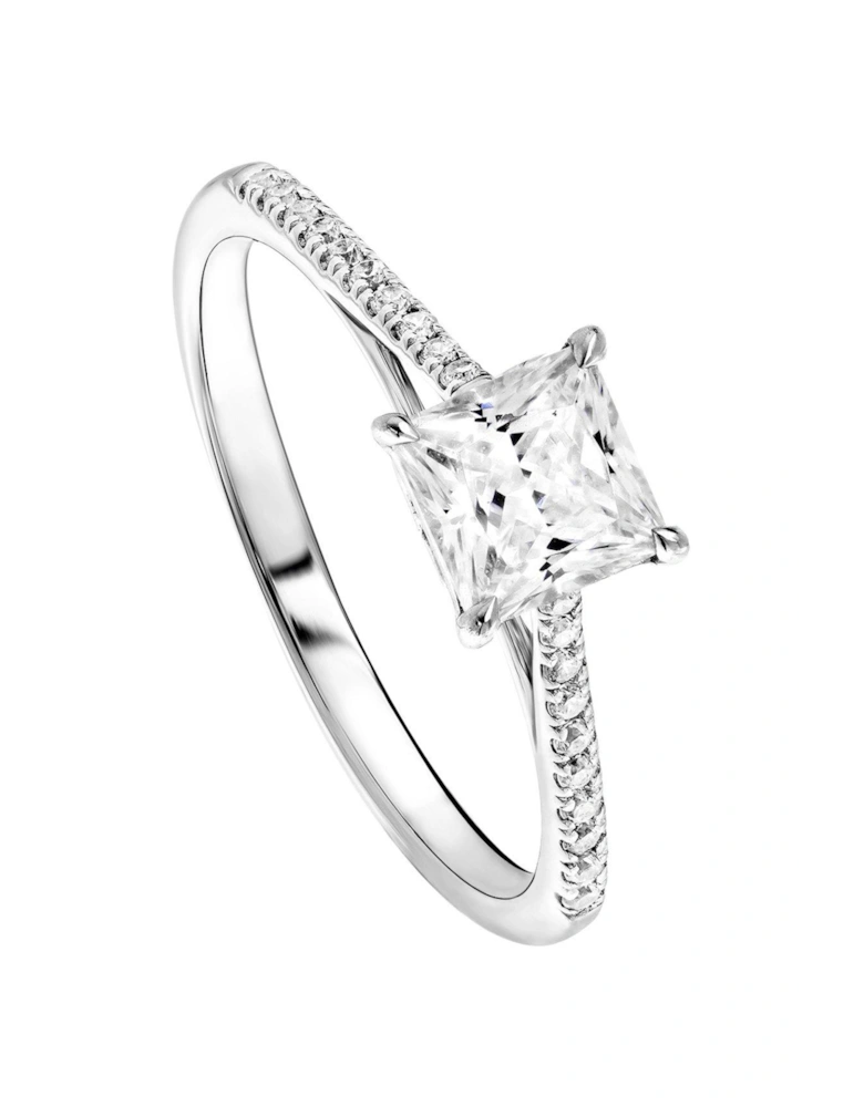 Vivian 9ct White Gold Princess Cut 0.68ct Lab Grown Diamond Ring