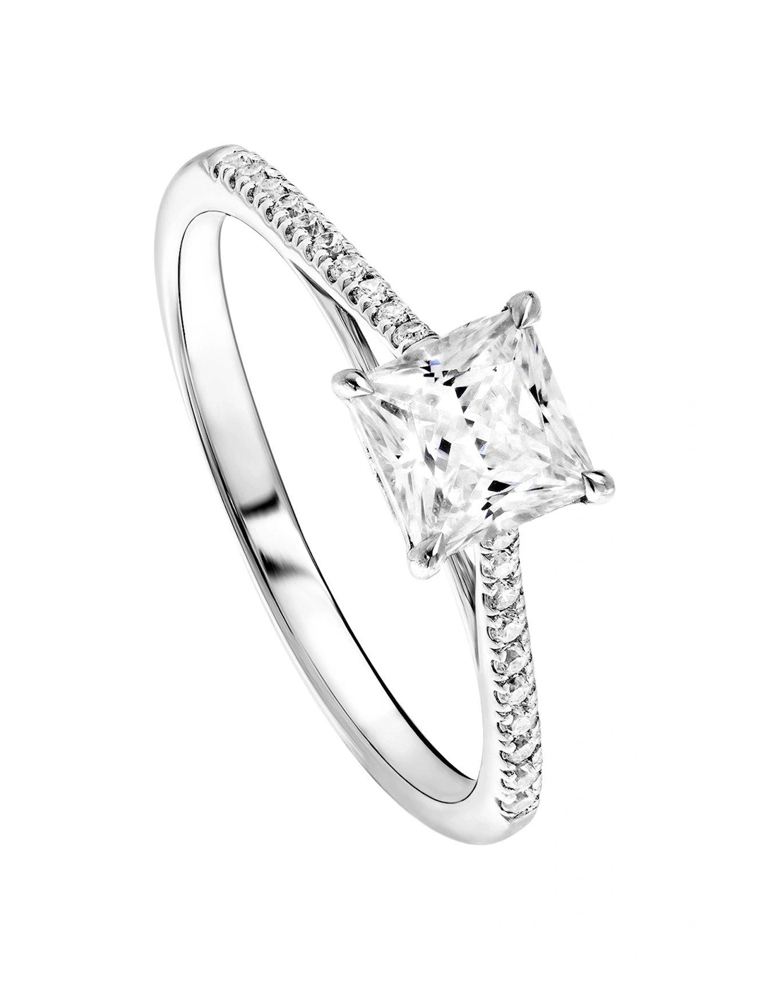 Vivian 9ct White Gold Princess Cut 0.68ct Lab Grown Diamond Ring, 2 of 1