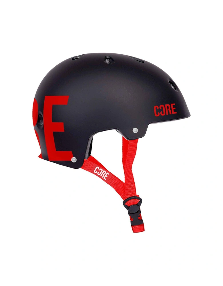 Street Helmet - Black/Red