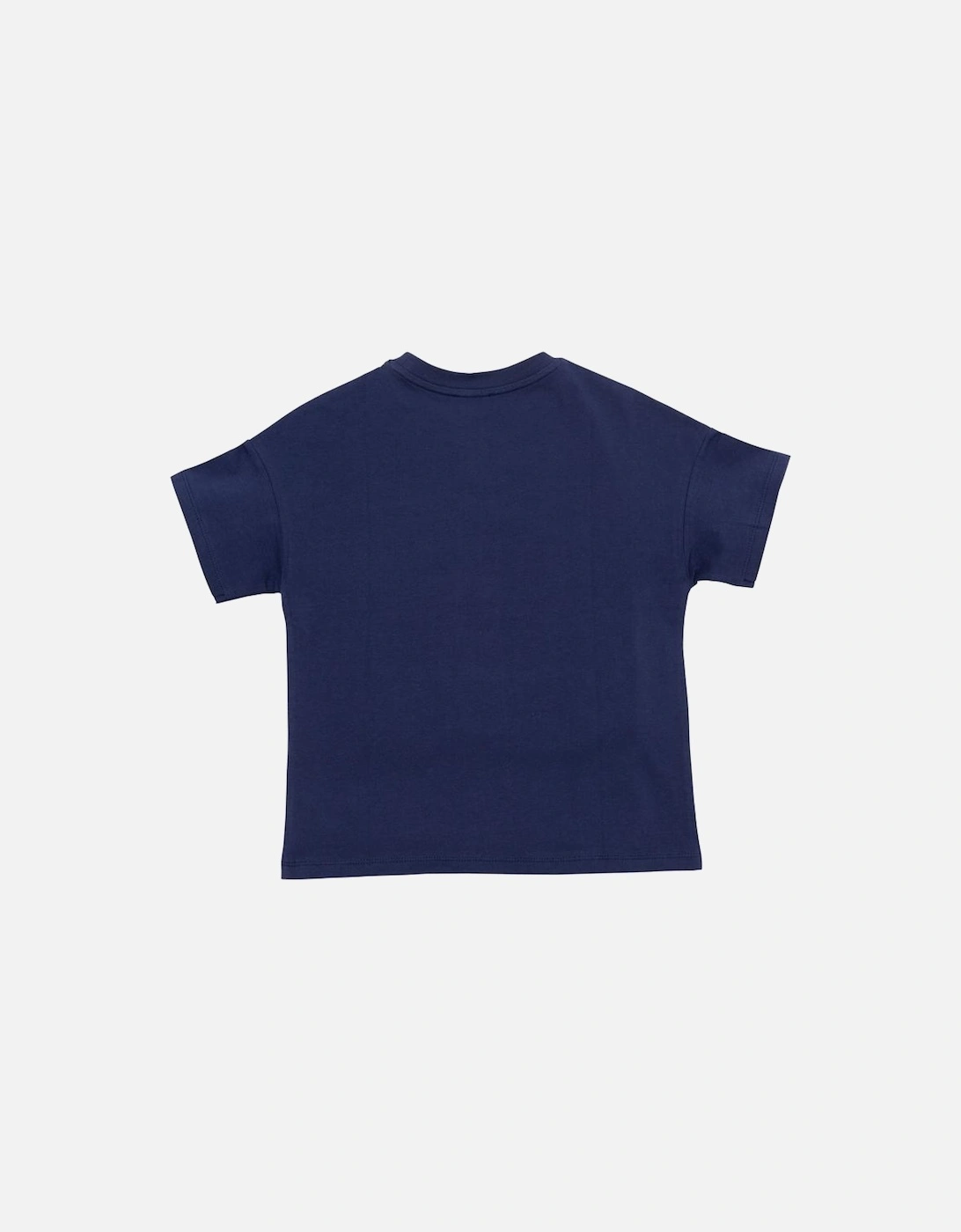 Boys Navy Leaf Print T-Shirt