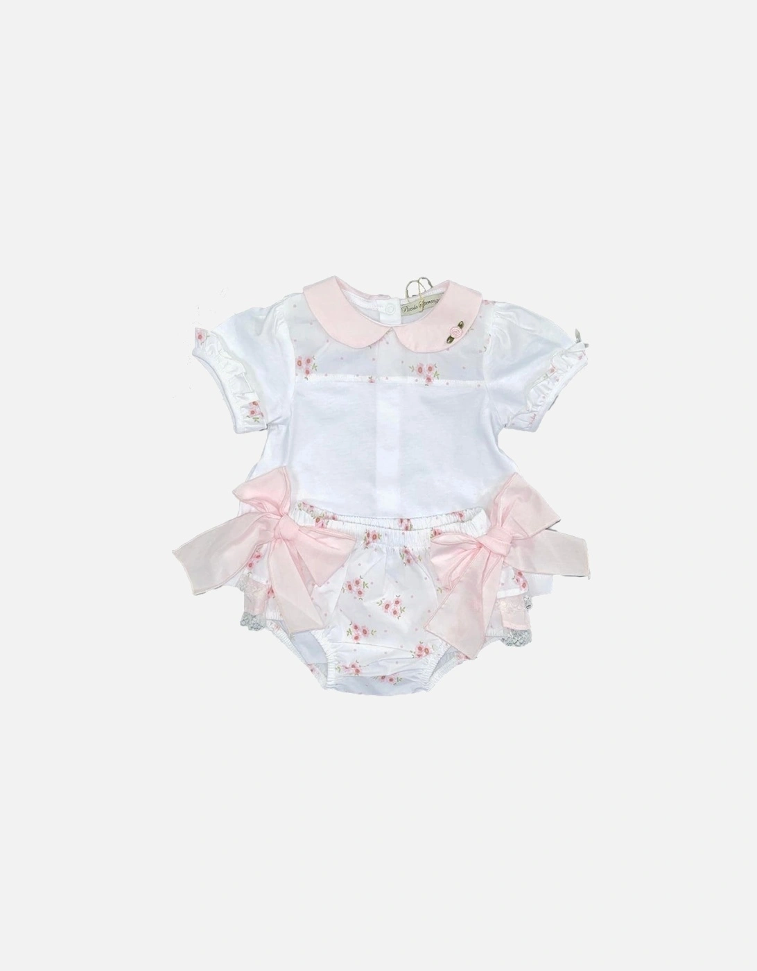 Baby Girls Floral Shortie Set, 2 of 1