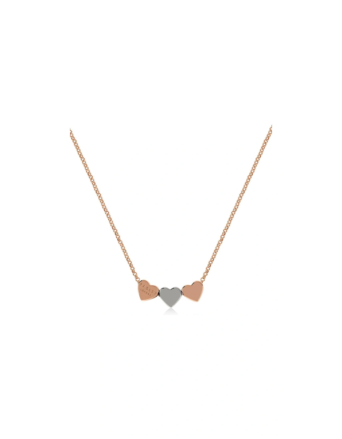 Hello Love Ladies 18ct Rose Gold Plated & Silver Necklace, 2 of 1