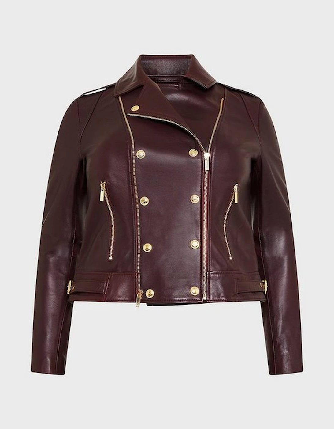 Plus Size Leather Military Biker