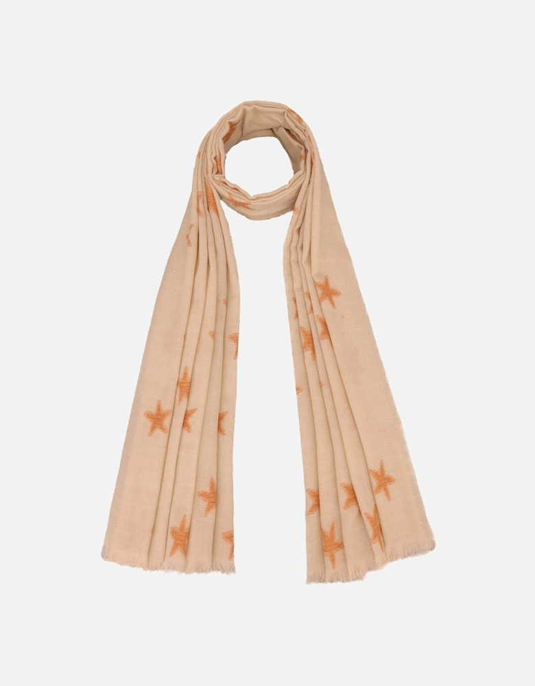 Cashmere and Silk Blend Star Design Scarf Wrap