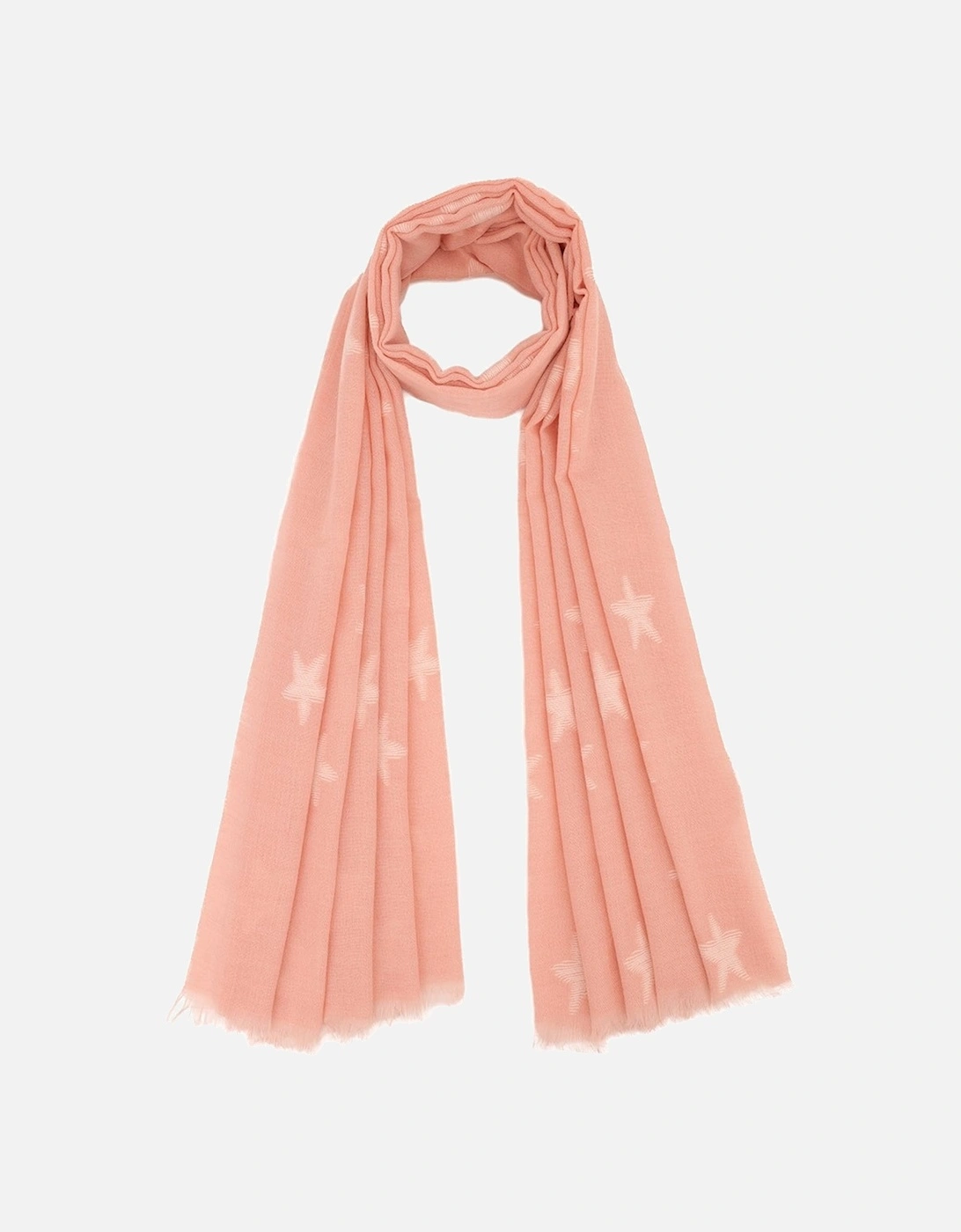 Pink Cashmere and Silk Blend Star Design Scarf Wrap, 3 of 2