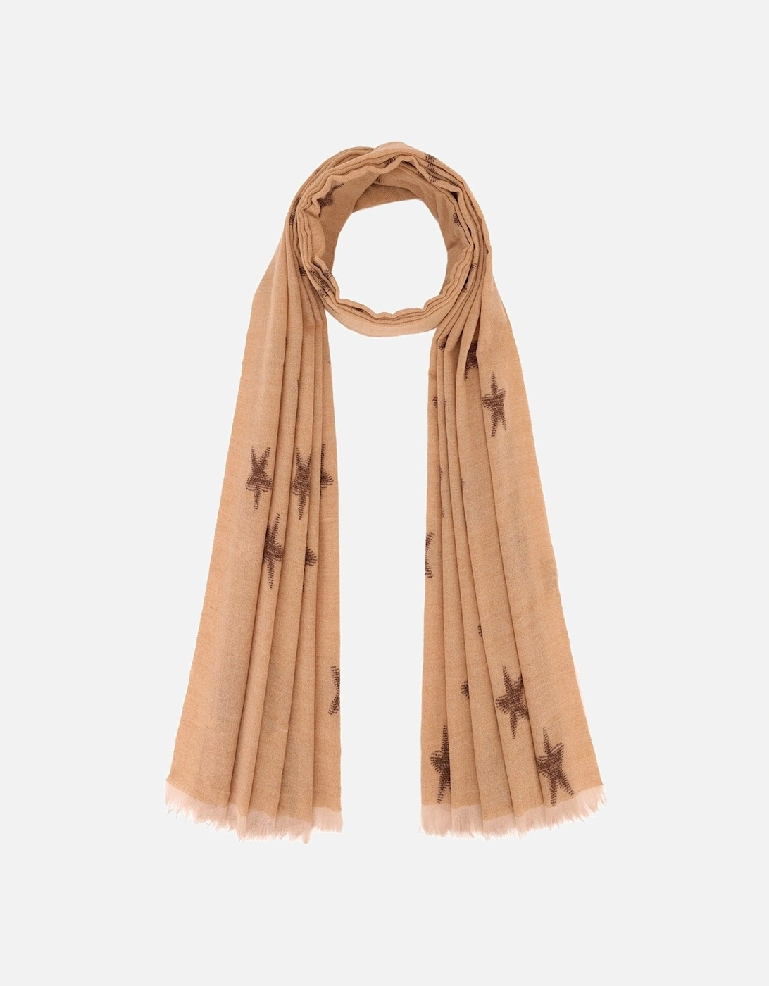 Cashmere and Silk Blend Star Design Scarf Wrap