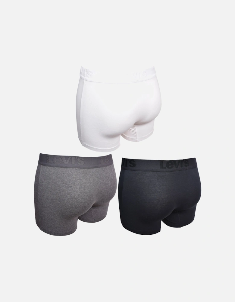 3-Pack Premium Boxer Briefs, Black/White/Grey