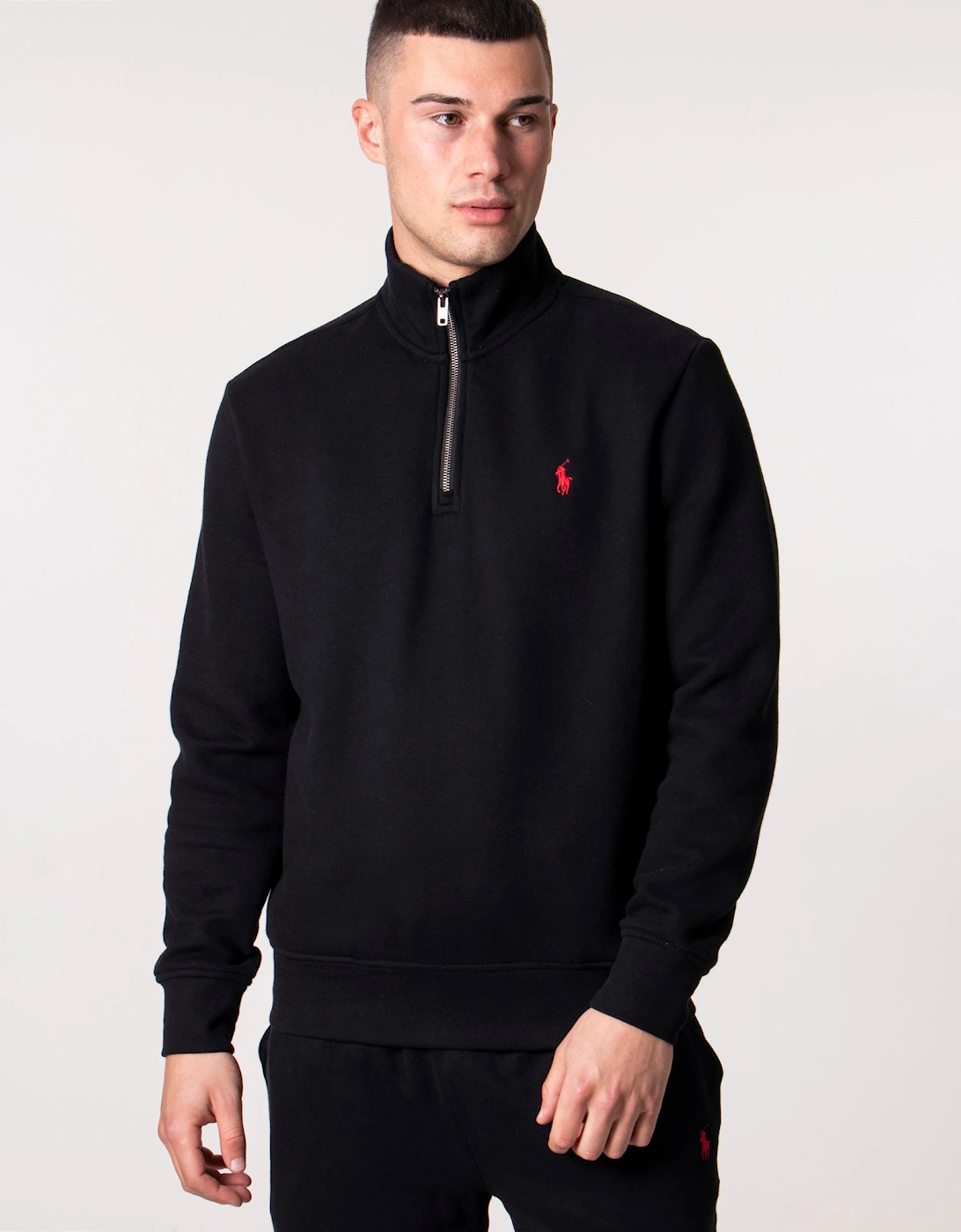 Relaxed Fit Quarter Zip RL Fleece Sweatshirt