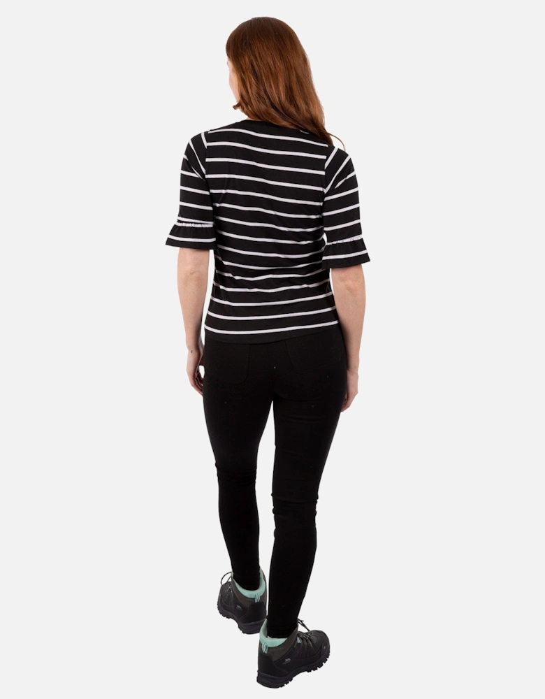 Womens/Ladies Hokku Contrast Striped T-Shirt