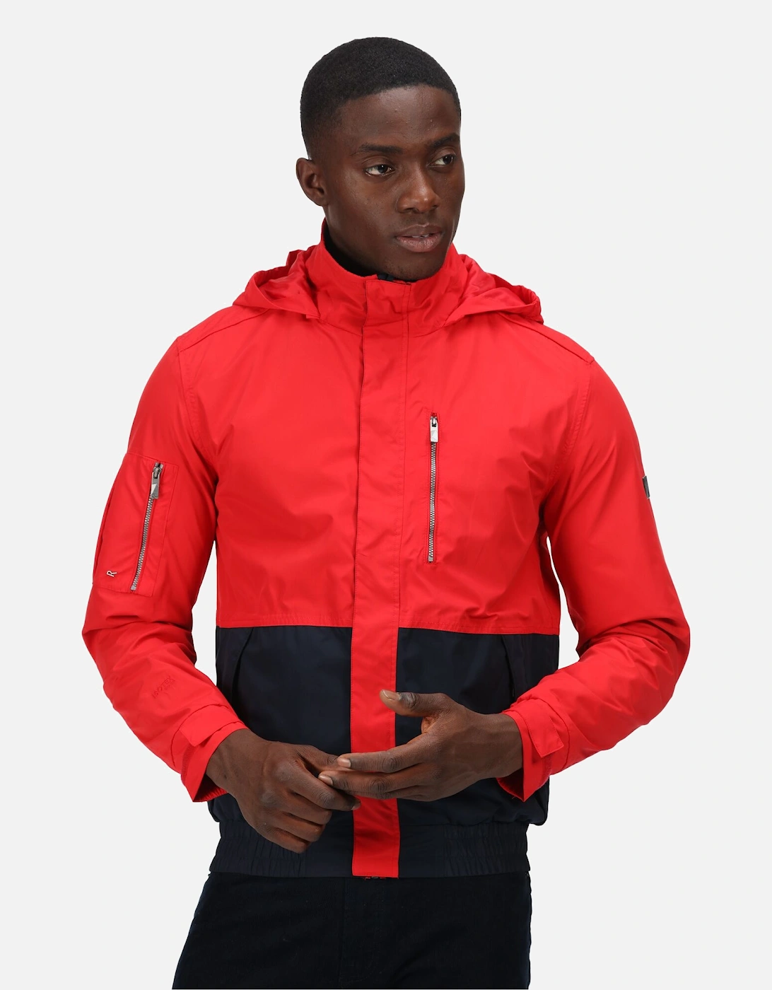 Mens Feelding Colour Block Waterproof Bomber Jacket