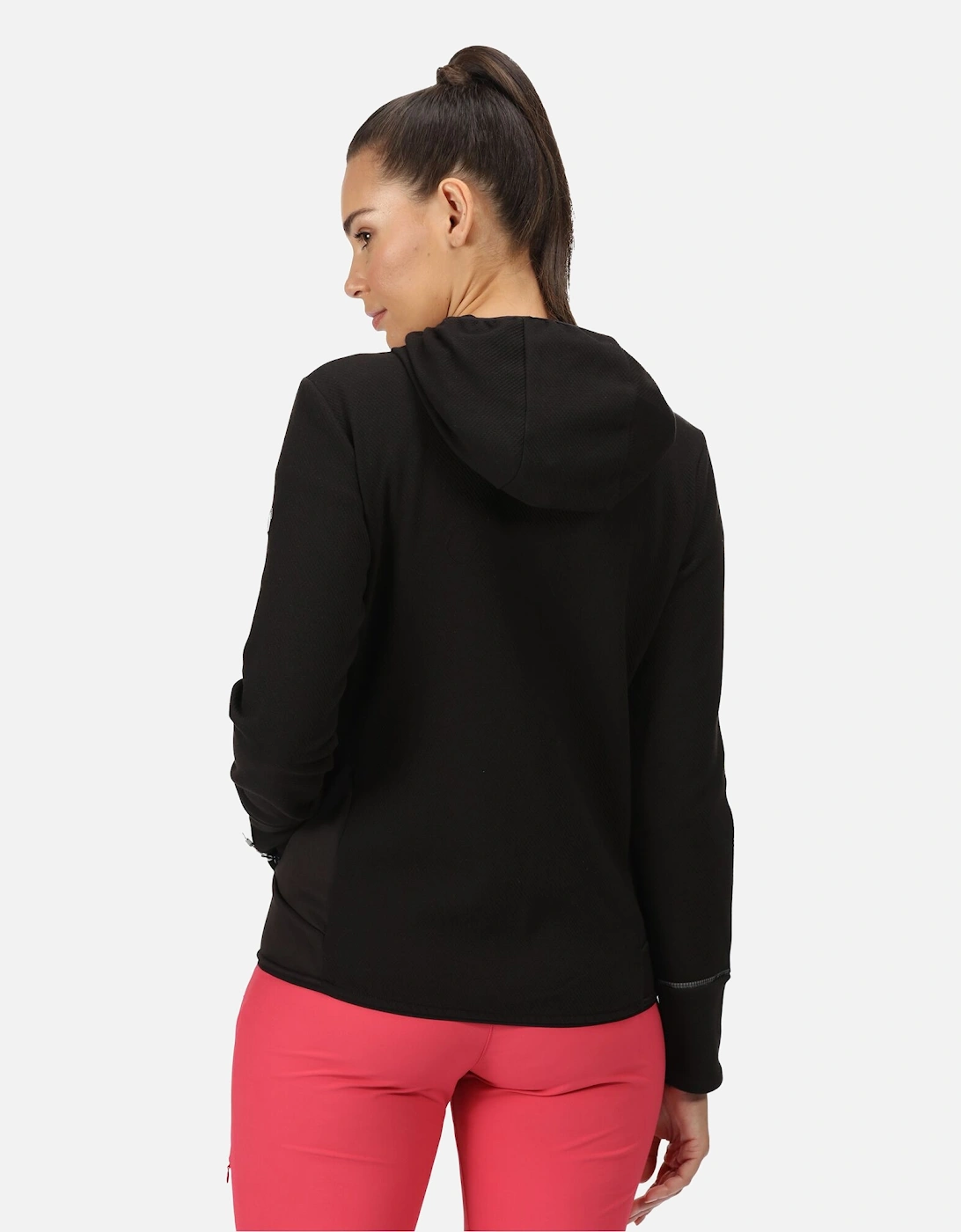 Womens/Ladies Textured Fleece Full Zip Hoodie