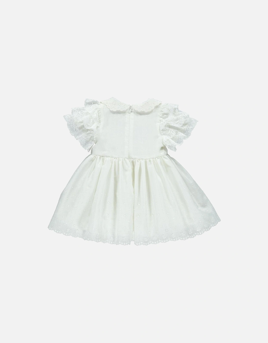Girls Ivory Broderie Anglaise Dress