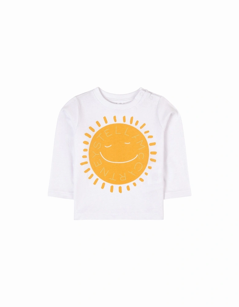 Baby Unisex Sun print L/S T-shirt White