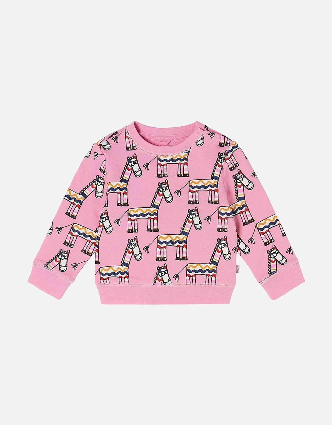 Baby Girls Zebra Print Sweater Pink, 2 of 1