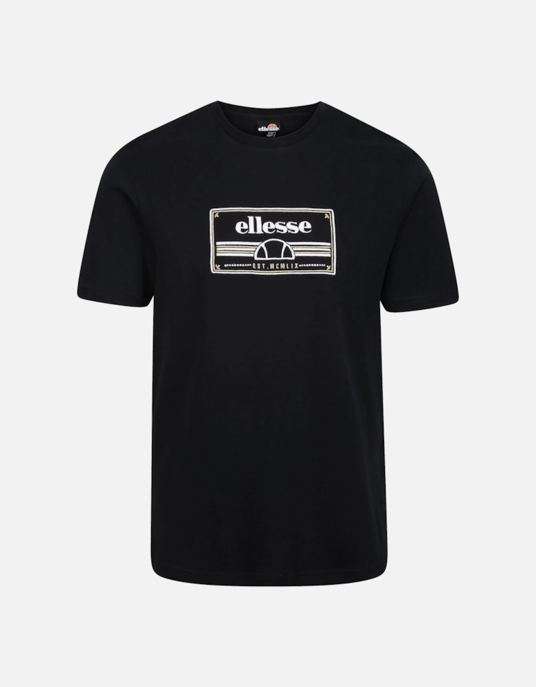 Rochetta Men's Crew Neck Logo T-Shirt | Black