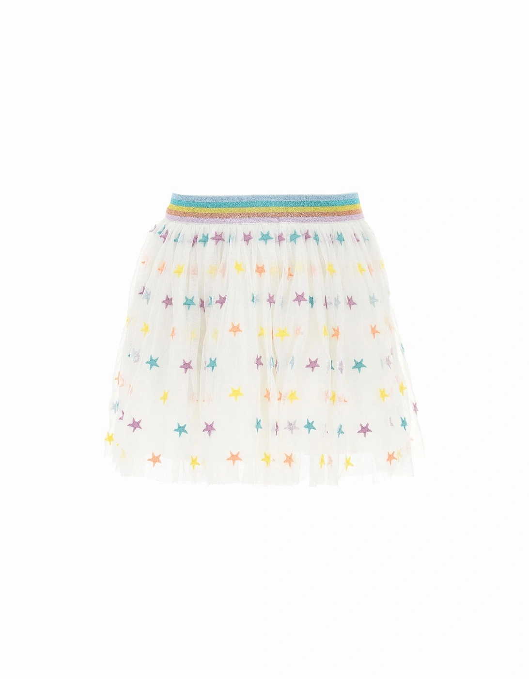 Girls Rainbow and Star Print Skirt White, 3 of 2