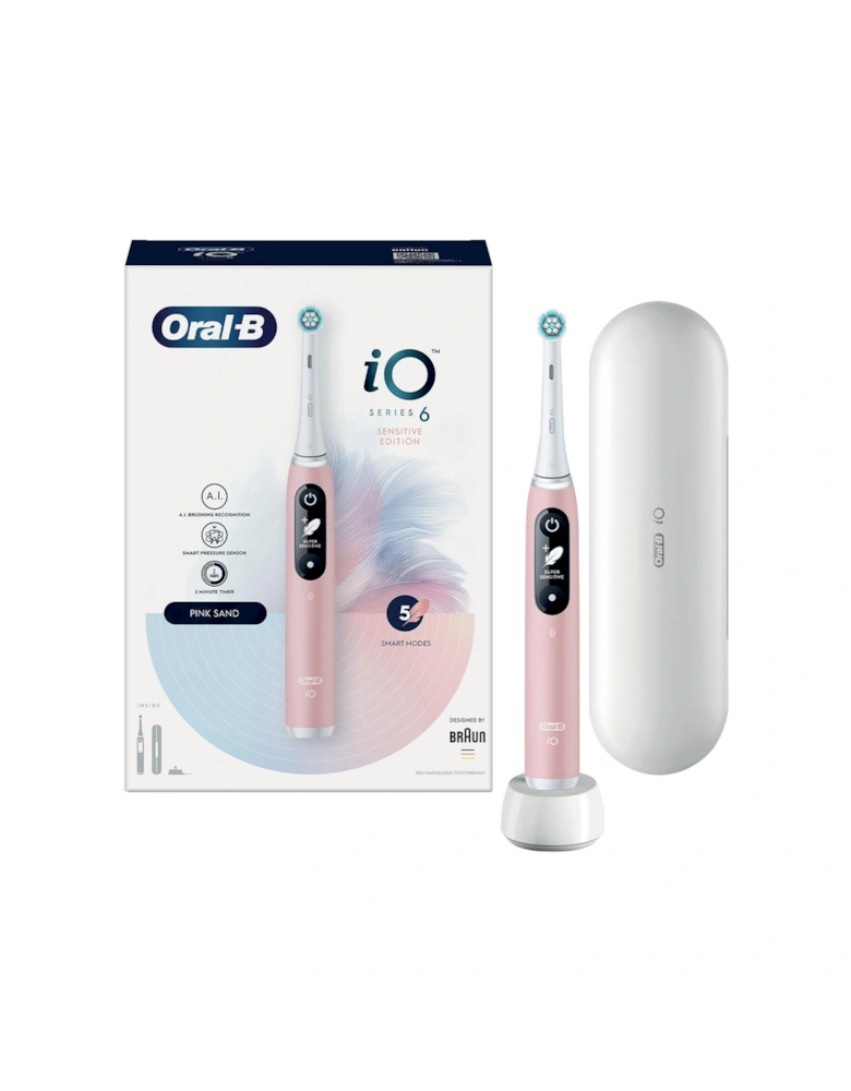 Oral-B iO6 Ultimate Clean Electric Toothbrush - Pink Sand