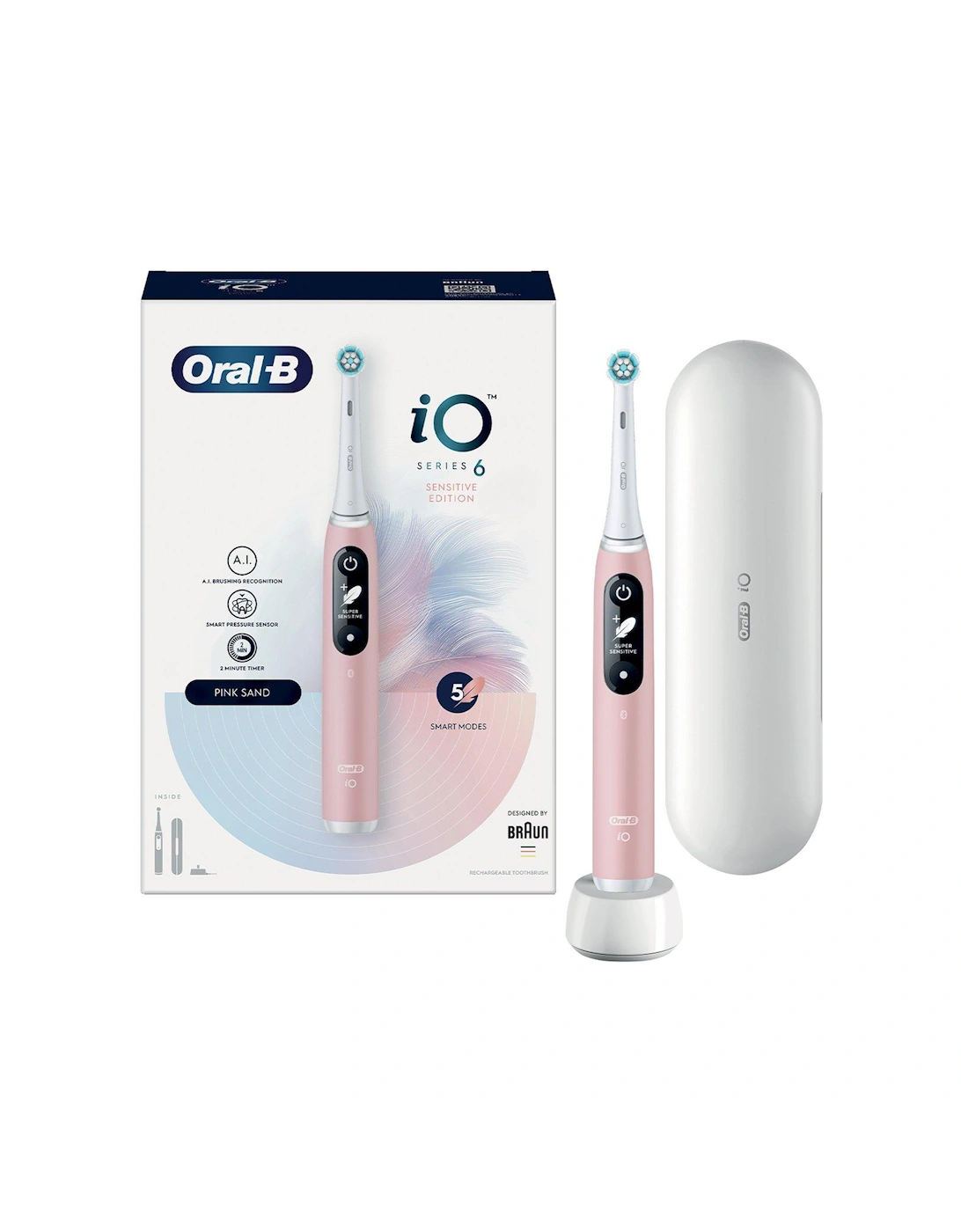 Oral-B iO6 Ultimate Clean Electric Toothbrush - Pink Sand, 3 of 2