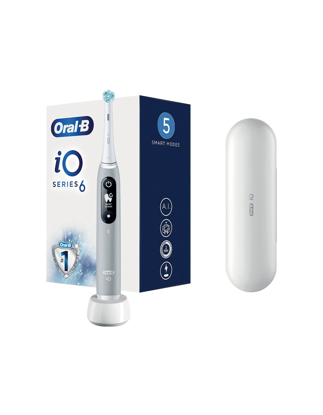 Oral-B iO6 Ultimate Clean Electric Toothbrush - Grey Opal , 3 of 2