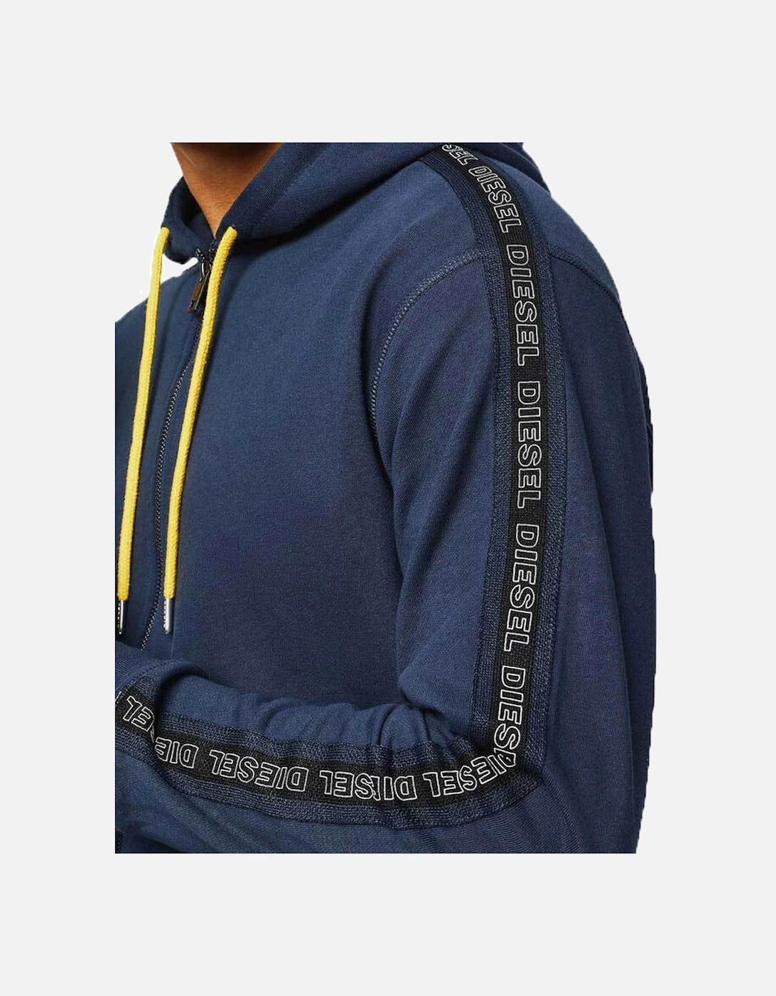 UMLT-BRANDON-Z Zip-up Hoodie - Navy / Yellow 00SE8M