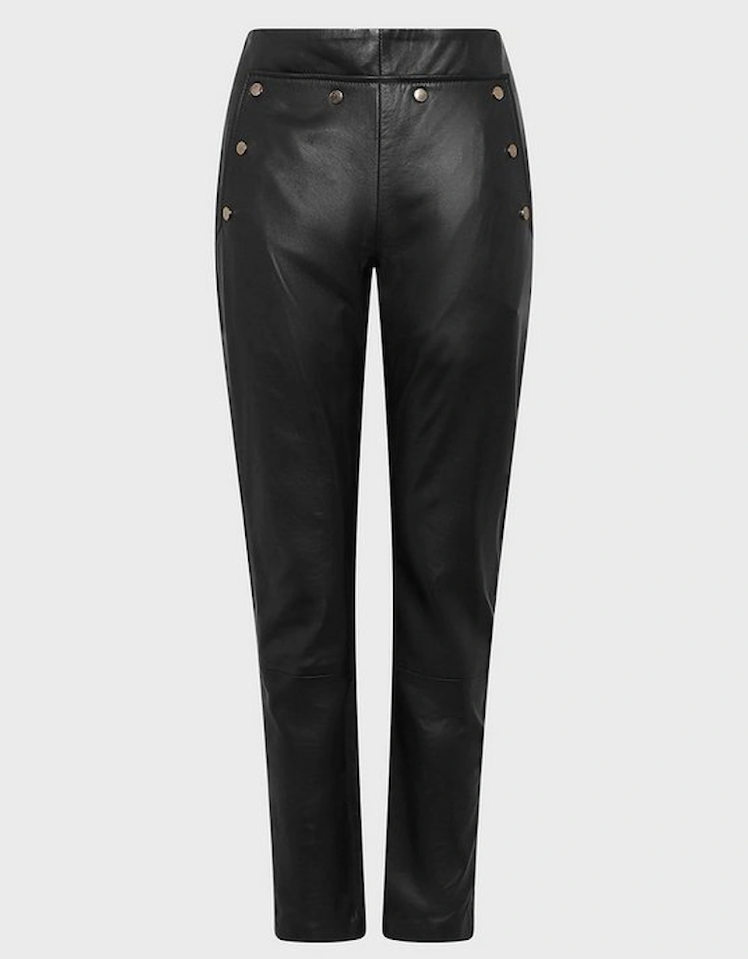 Leather Button Detail Trouser