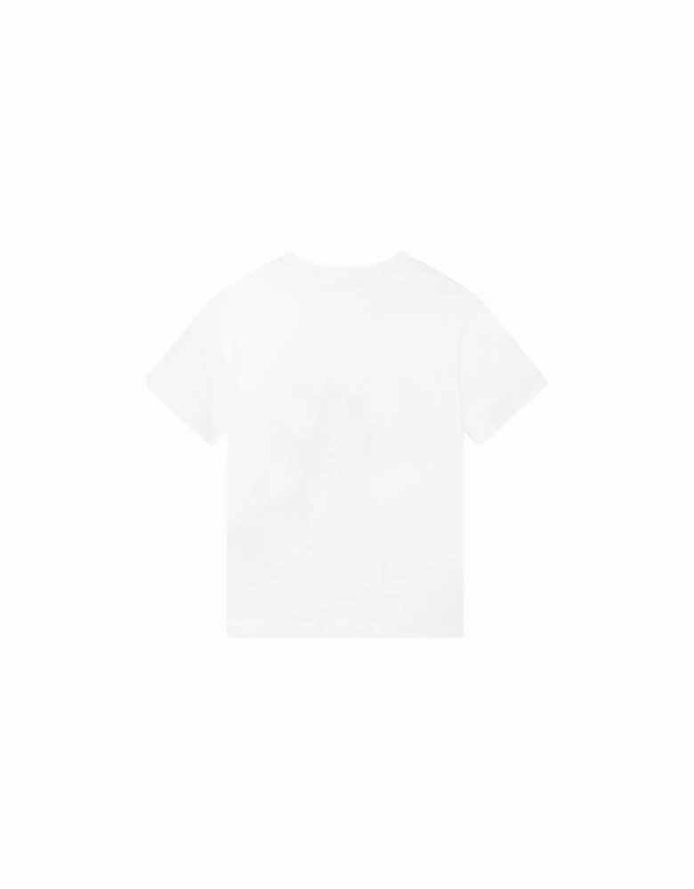 Boys White Paris Short Sleeves T-Shirt