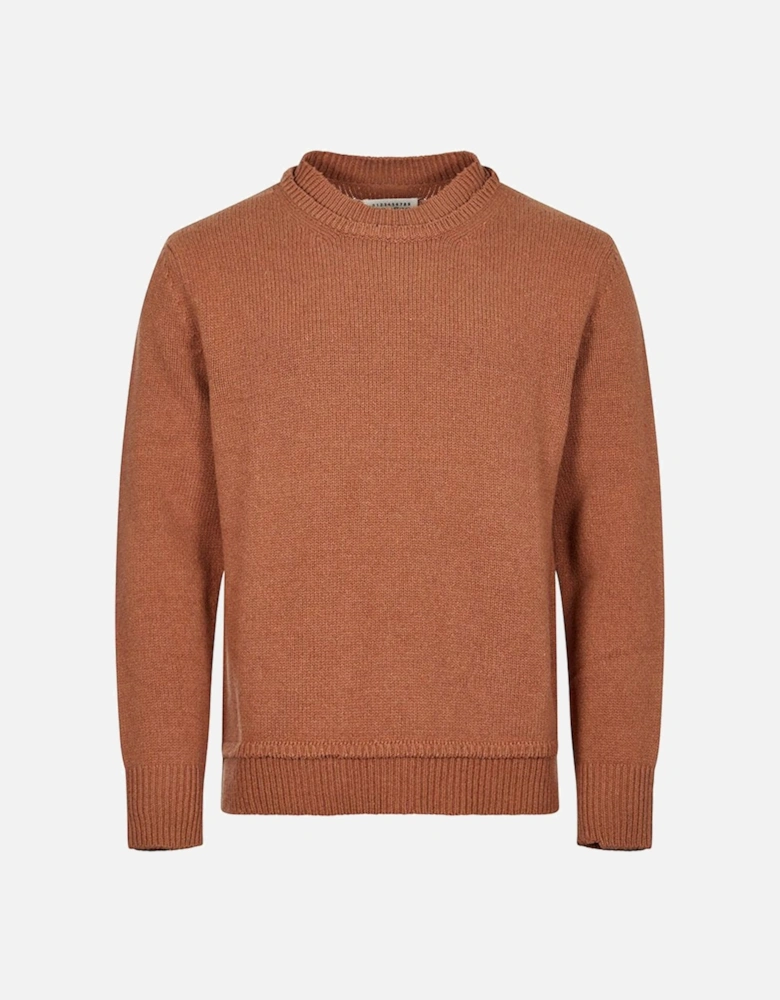 Mens Wool Sweater Brown