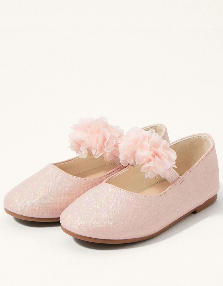 Baby Girls Corsage Walker Shoes - Pink