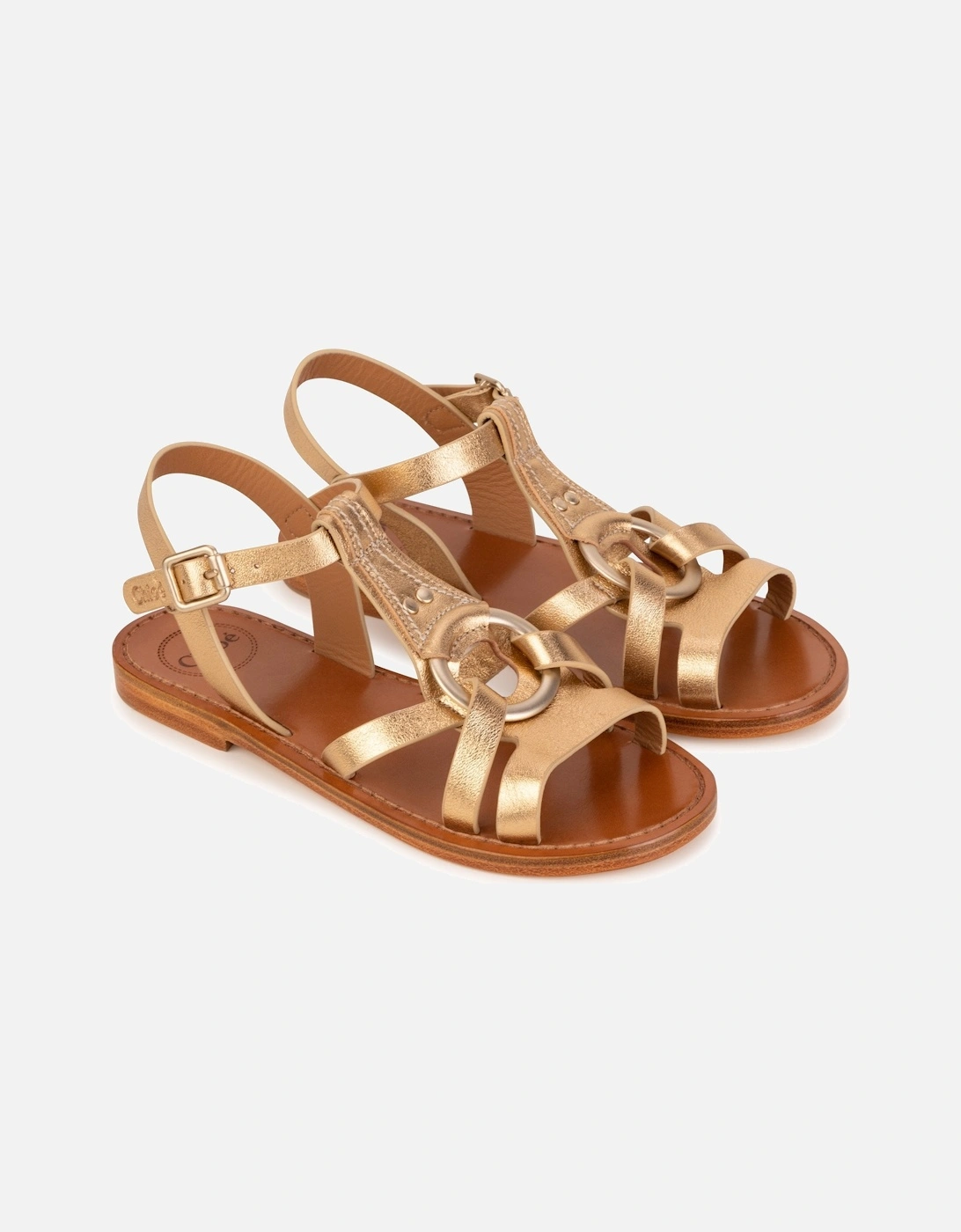 Girls Gold Sandals, 7 of 6