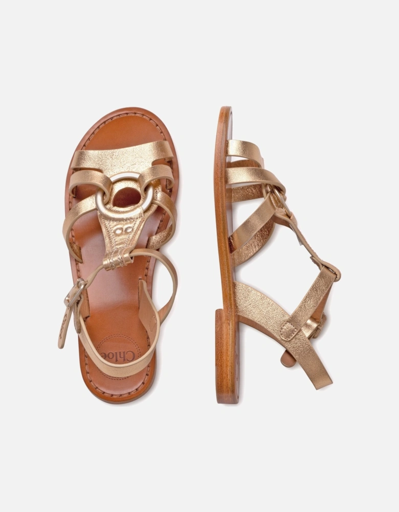 Girls Gold Sandals