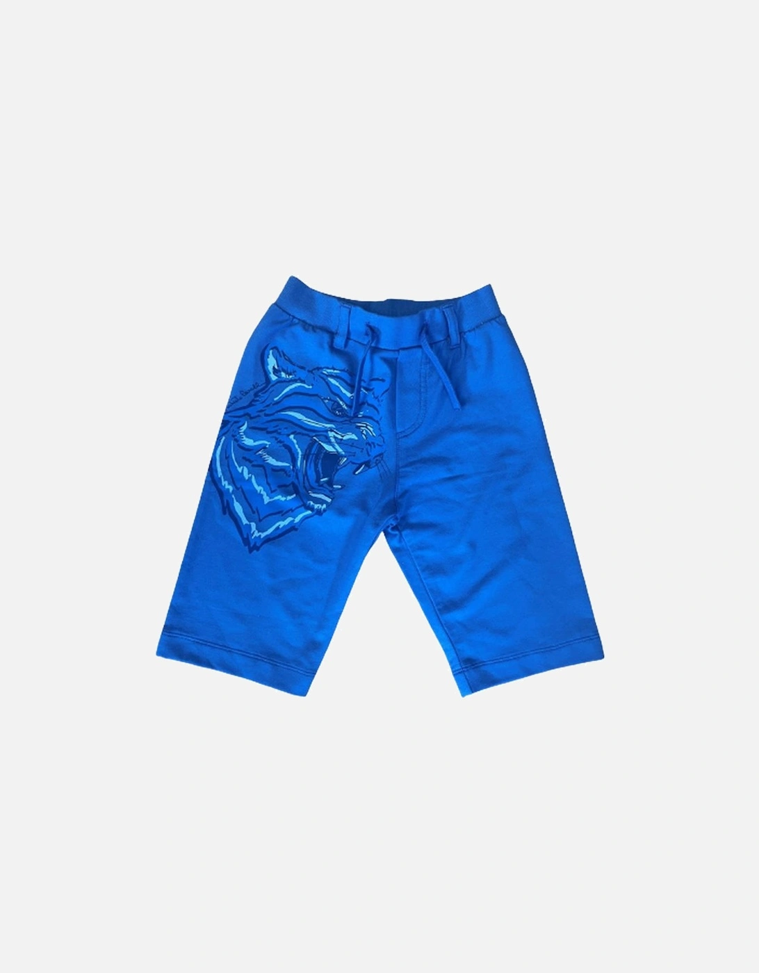 Boys Blue Tiger Shorts, 2 of 1