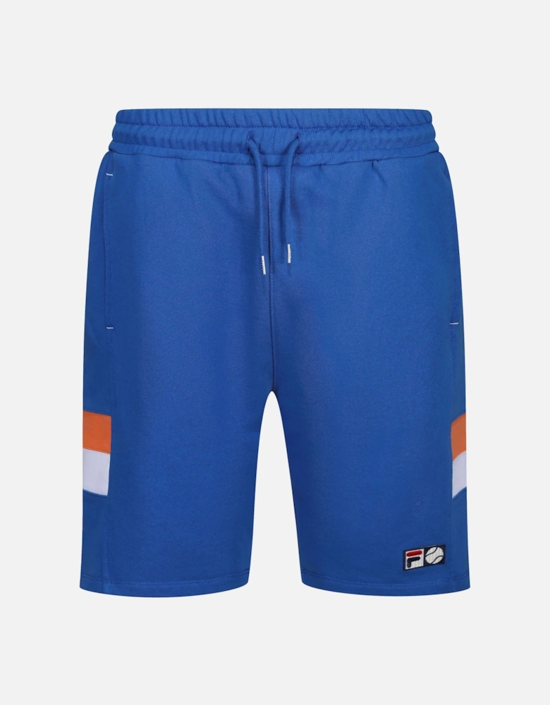 Langlen Stripe Detail Mens Fleece Tennis Shorts | Strong Blue