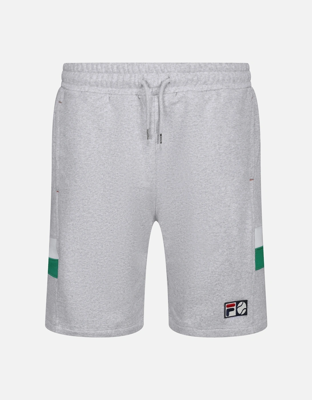 Langlen Stripe Detail Mens Fleece Tennis Shorts | Light Grey, 4 of 3