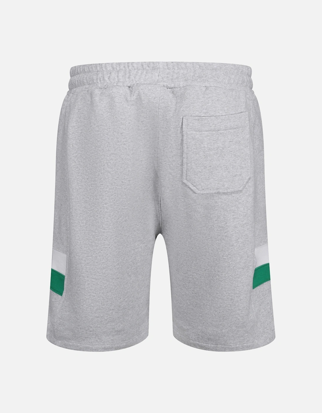 Langlen Stripe Detail Mens Fleece Tennis Shorts | Light Grey